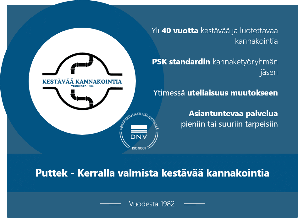 Puttek - Kerralla valmista kestävää kannakointia